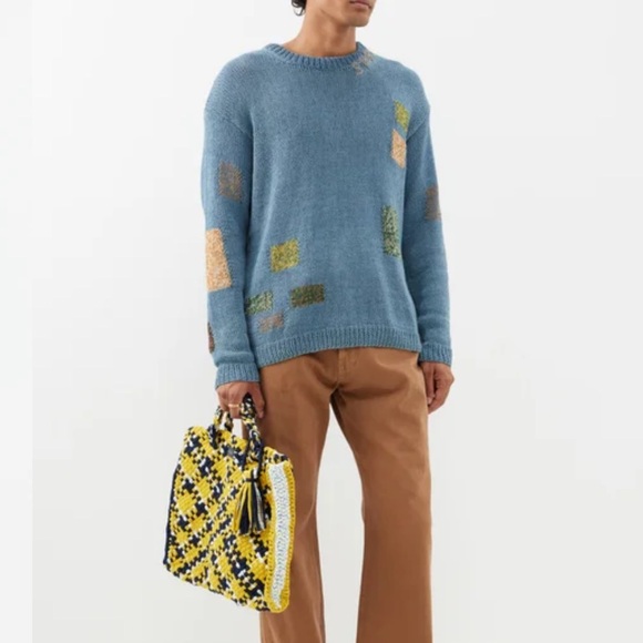 Story MFG. Spinning Patchwork Organic-cotton Sweater - Picture 2 of 10